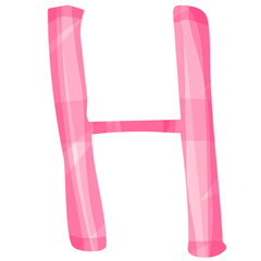 alphabet H with pink theme