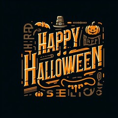 Happy Halloween with pumpkin background design