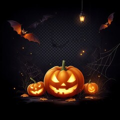 Happy Halloween with pumpkin background design