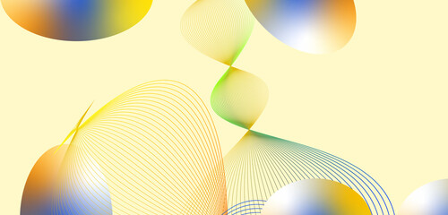 Very amazing beautiful and colorful wave line art illustration