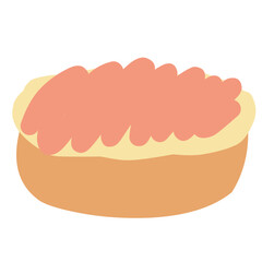 strawberry cubit cake vector 