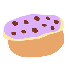 cubit cake with taro melting chocolate 