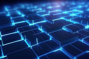 abstract futuristic Digital Network Matrix - Abstract Technology Connection Concept Data transfer concept Fantastic wallpaper