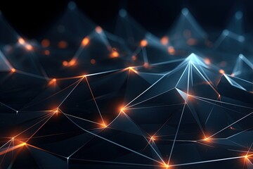 abstract futuristic Digital Network Matrix - Abstract Technology Connection Concept Data transfer concept Fantastic wallpaper