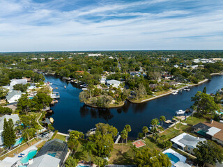 Cotee River New Port Richey Florida Aerial View