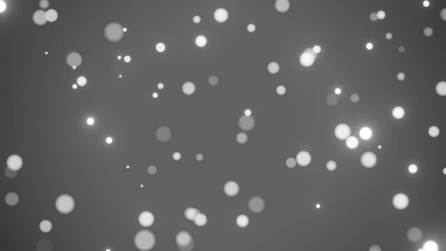 bokeh white on grey background loop 3d render animation