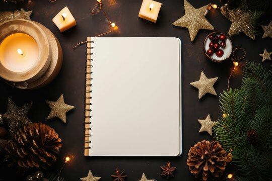 blank diary paper note christmas decoration 