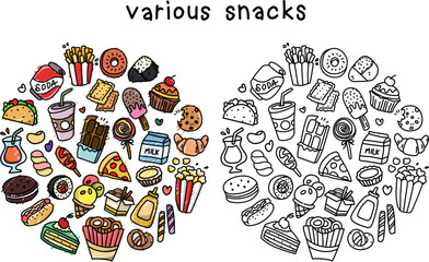 Snack coloring page for children