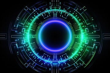 Fototapeta premium abstract futuristic background with pink blue glowing neon moving high speed wave lines and bokeh lights. Data transfer concept Fantastic wallpaper