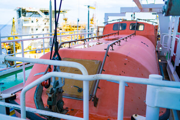The lifeboat on the rig must be evacuated in case of an emergency to ensure the safety of the...