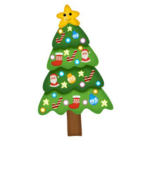 christmas tree isolated on white