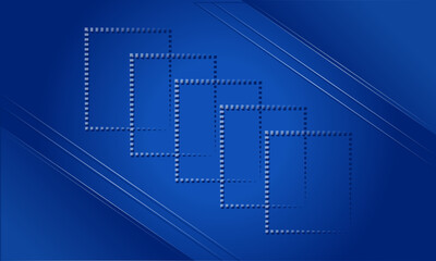 copy-space blue black gradient abstract background with squares dotted line ornament