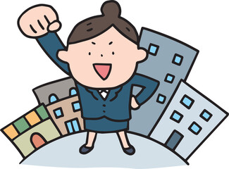 社会で頑張るビジネスウーマン