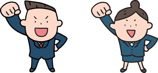 社会で頑張るビジネスマン
