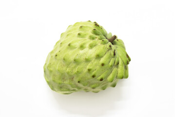 sugar apple,custard apple,sweetsop,cherimoya fruit isolated on the white background