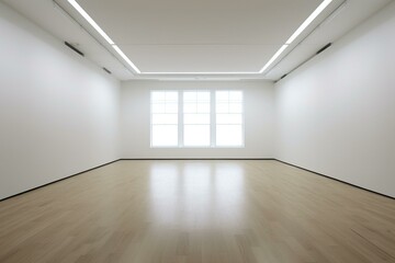 Fototapeta na wymiar A vacant room with white cushioned walls and flooring. Generative AI