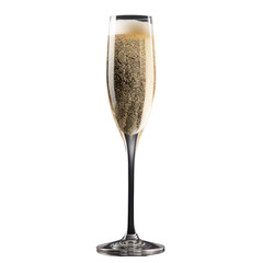 Glass of champagne isolated on transparent background,transparency  - obrazy, fototapety, plakaty