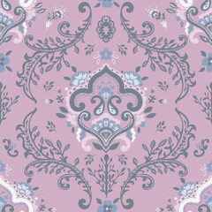 Botany ornaments, paisley design with leaves print