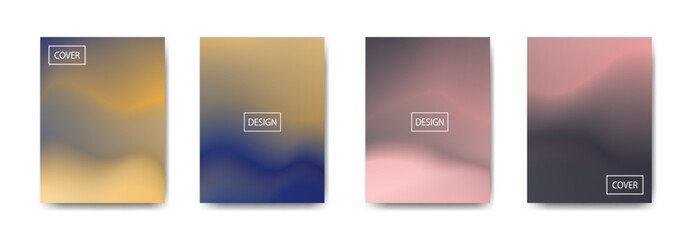 set of abstract background with beautiful gradation color, colorful background for poster flyer banner backdrop.vertical banner.cool fluid background vector illustration