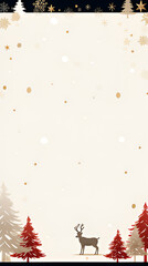 Christmas frame with reindeer | generative AI