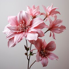 Flower That Is Pink Whitephotorealistic, Hd , On White Background 