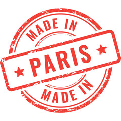 made in paris rubber stamp