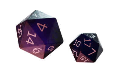 dice on a white background - D20