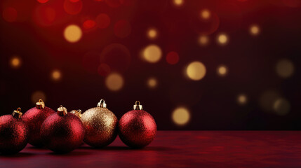 Christmas background with red texture and golden glitter