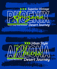 Arizona Phoenix urban calligraphy typeface grunge superior vintage, typography, for t-shirt, posters, labels, etc.