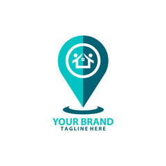 home care association location logo design vector