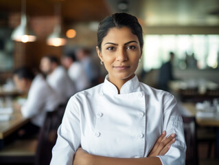   Portrait photo of the chef in the kitchen
