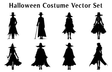 Halloween Costume Silhouette Vector illustration