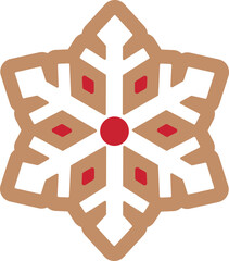 Christmas Snowflake Ginger Cookies