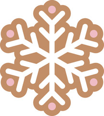 Fototapeta premium Christmas Snowflake Ginger Cookies