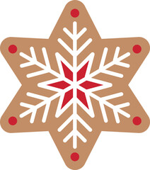 Christmas Snowflake Ginger Cookies