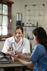 Female nurse doctor Working in a hospital or clinic