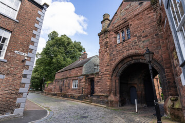 quiet street in old town, Carlisle, Cumbria, UK