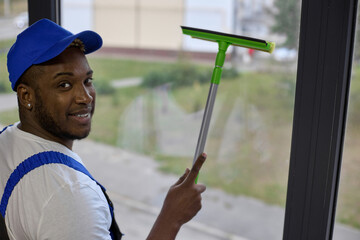 Professional team window washers will quickly and efficiently wash windows with special detergents....