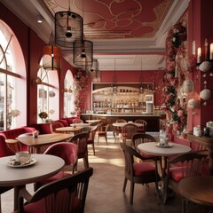 Fototapeta na wymiar The Aroma cafe interior design