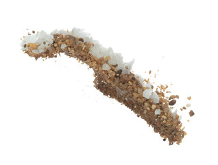 Salt mix sand flying explosion, great big white salts flower explode abstract cloud fly. Sand salt...