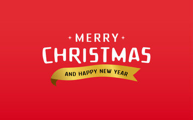 Merry Christmas typographic design. Xmas holidays text design.