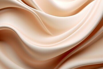 Smooth curves and graceful forms. Stylish artistic 3D backdrop. Rendered with depth. Generative AI