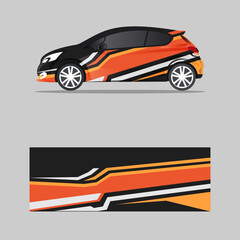 sport car decal wrapping design vector