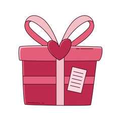 Gift Box Valentine's Day Illustration