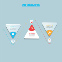 Modern Infographic business template with 3 elements	