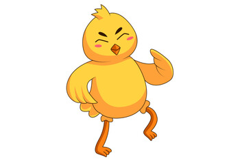 Cute Chick Character Design Illustration