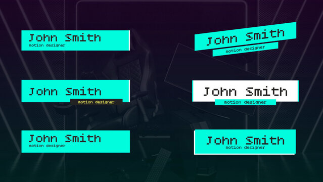Colorful Pixel Lower Thirds