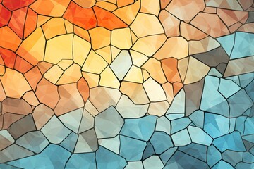 90's Wallpaper: Vintage Mosaic Structure - Abstract Illustration with a Vintage Feel