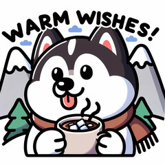 WARM WISHES! Dog
