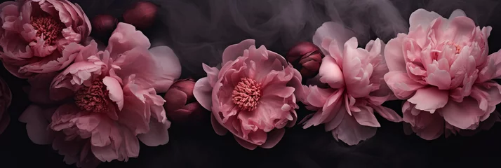 Acrylglas douchewanden met foto Pioenrozen Beautiful pink peony flowers
